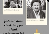 Plakat upamiętniający Krzysztofa Krawczyka i Pawła Królikowskiego